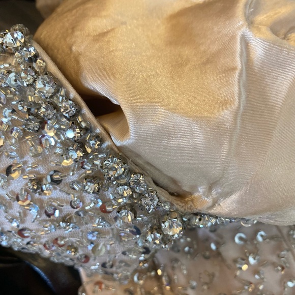 Jovani Crystal champagne gown size 2 - Picture 13 of 15
